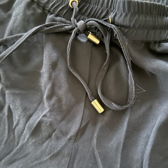 Walter Baker Navy Track Pants with White Side Stripes size S/M - Picture 2 of 7